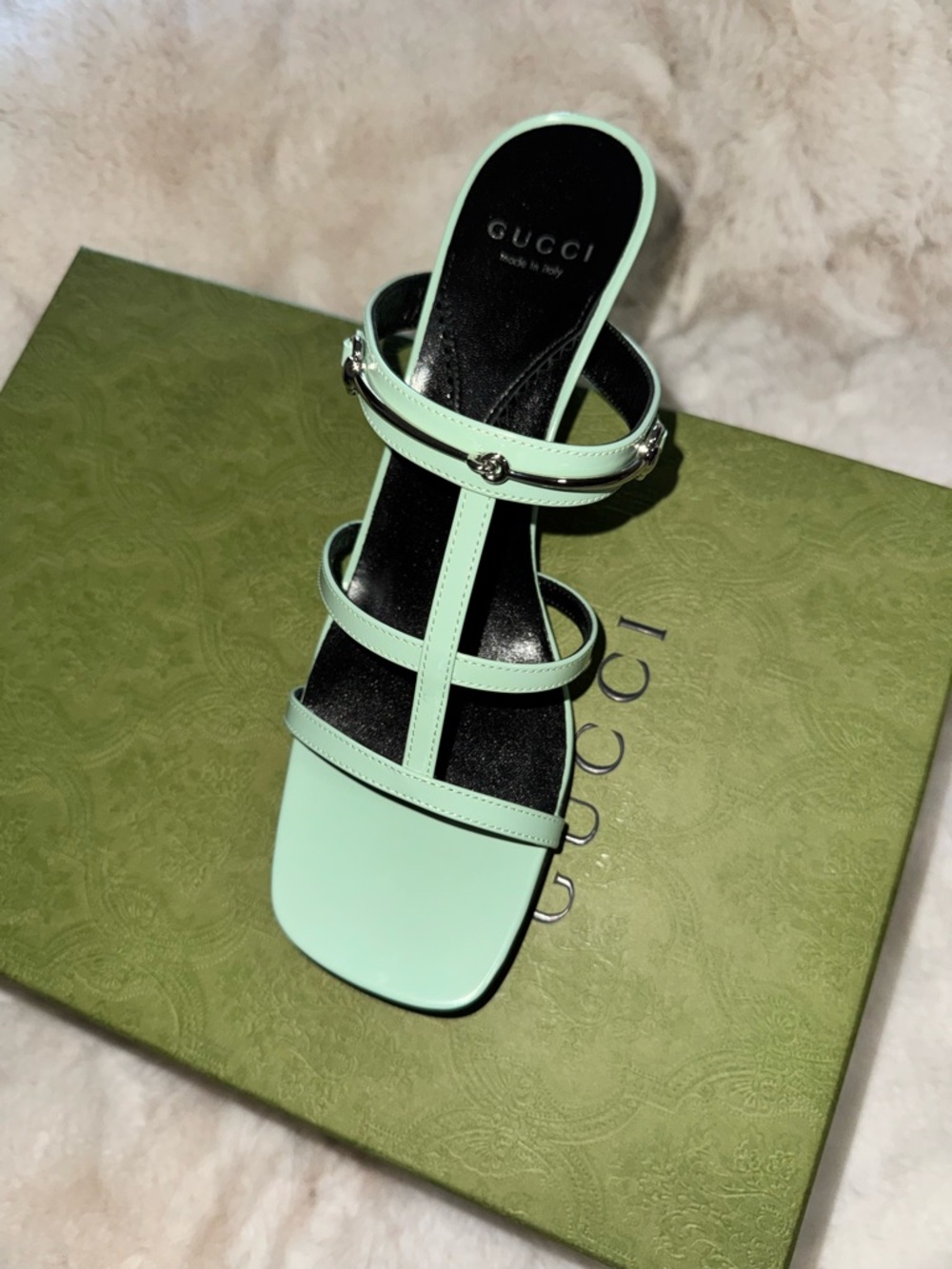 Gucci Horsebit Cage Triple-Strap Slide Sandals